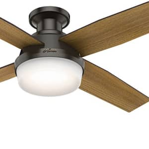 Hunter Fan 52 inch Low Profile Ceiling Fan with LED Light and Remote, Noble Bronze (Renewed) for $115 Hunter Fan 52 inch Low Profile Ceiling Fan with LED Light and Remote, Noble Bronze (Renewed) for $115