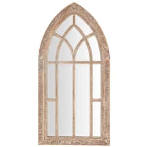 StyleWell Arched Windowpane Antiqued Farmhouse Accent Mirror for $60