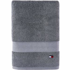 Tommy Hilfiger 100% Cotton Modern American Bath Towel, 30 x 54 inch, Grey Violet for $24