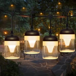 Suwitu 50-Foot LED Outdoor String Lights for $22
