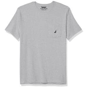 Nautica Men's Tall Solid Crew Neck Short Sleeve Pocket T-Shirt, Grey Heather, 5X Big for $22 Nautica Men's Tall Solid Crew Neck Short Sleeve Pocket T-Shirt, Grey Heather, 5X Big for $22