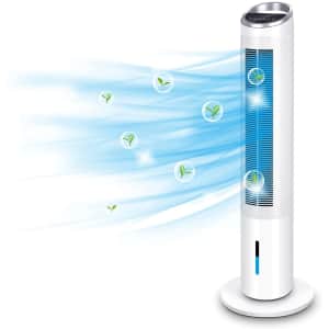 Air Choice 40" Oscillating Tower Fan Evaporative Cooler for $55 Air Choice 40" Oscillating Tower Fan Evaporative Cooler for $55