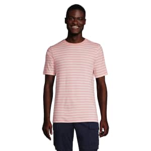 Lands' End Men's Short Sleeve Supima Tee for $8 Lands' End Men's Short Sleeve Supima Tee for $8