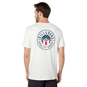 Billabong Men's Classic Short Sleeve Premium Logo Graphic Tee T-Shirt, Off White New World, Medium for $28