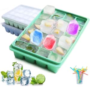 Stackable Silicone Ice Cube Trays w/ Lids 2-Pack for $17 Stackable Silicone Ice Cube Trays w/ Lids 2-Pack for $17