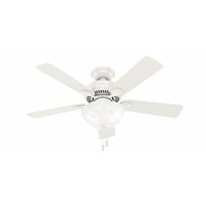 Hunter Fan Hunter Swanson Indoor Ceiling Fan with LED Lights and Pull Chain Control, 44", Fresh White for $79