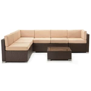 7-Piece Outdoor Sectional Sofa Set for $750
