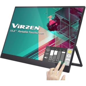 Virzen 15.6" 1080p IPS Touchscreen Portable Monitor for $216