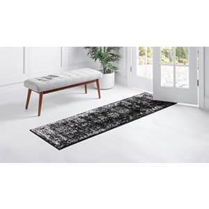 Unique Loom Sofia Collection Traditional Vintage Black Runner Rug (3' x 16') for $81
