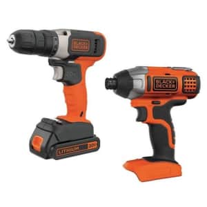 Black + Decker 2-Tool 20V Max Power Tool Combo Kit for $64 Black + Decker 2-Tool 20V Max Power Tool Combo Kit for $64