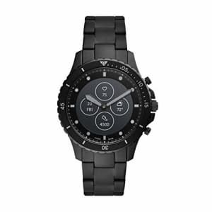 Fossil FB-01 HR Heart Rate Stainless Steel Hybrid Smartwatch, Color: Black (FTW7017) for $186
