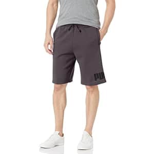PUMA Men's Big Logo 10" Shorts BT, Asphalt/Black, 4XL for $23 PUMA Men's Big Logo 10" Shorts BT, Asphalt/Black, 4XL for $23