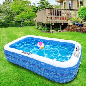 Taotique 95" Inflatable Swimming Pool for $42
