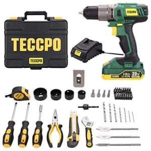 Teccpo 20V 63-Piece Cordless Drill & Home Set for $90 Teccpo 20V 63-Piece Cordless Drill & Home Set for $90