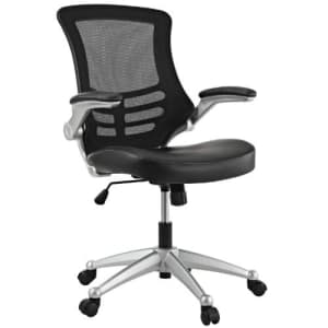 Modway Attainment Mesh Back and Vinyl Seat Modern Office Chair in Black for $128