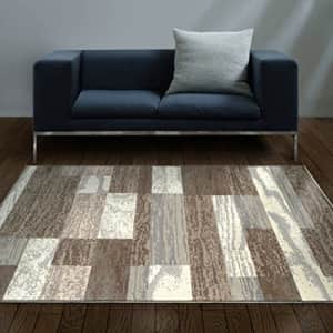 Superior Contemporary Patchwork Pattern Area Rug, Perfect Hardwood, Tile, or Carpet Cover, Ideal for $78