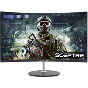 Sceptre 24" Curved 75Hz Gaming LED Monitor Full HD 1080P HDMI VGA Speakers, VESA Wall Mount Ready for $130