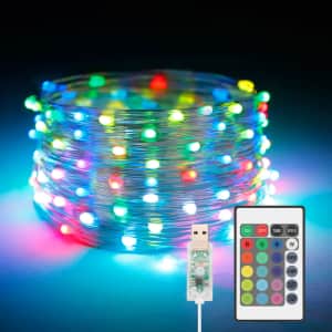 33ft. USB Fairy Lights w/ Remote for $10 33ft. USB Fairy Lights w/ Remote for $10