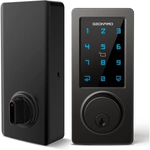 Geonfino Bluetooth Keyless Entry Door Lock with Electronic Keypad for $100