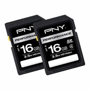 PNY 16GB 2-Pack Performance Class 4 SD Card (P-SDHC16G4X2-GE) for $12 PNY 16GB 2-Pack Performance Class 4 SD Card (P-SDHC16G4X2-GE) for $12