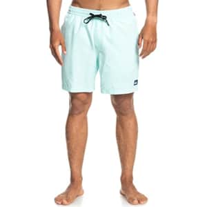 Quiksilver Men's Standard Everyday Volley 17 Swim Trunk Bathing Suit Short, Blue Light, M for $36