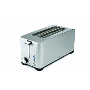Salton Space Saving Long Slot Electric, 4 Slice Toaster, Silver for $60