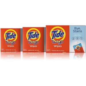 Tide To Go 30-Count Instant Stain Remover Wipes for $9 Tide To Go 30-Count Instant Stain Remover Wipes for $9