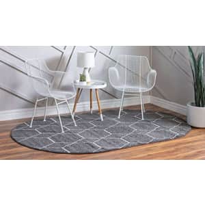 Unique Loom Trellis Frieze Collection Lattice Moroccan Geometric Modern Oval Rug, 3 x 5 Feet, Dark for $51 Unique Loom Trellis Frieze Collection Lattice Moroccan Geometric Modern Oval Rug, 3 x 5 Feet, Dark for $51