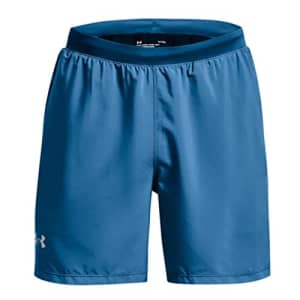 Under Armour Men's Speed Stride 2.0 Shorts, Cruise Blue (899)/Reflective, X-Large for $25