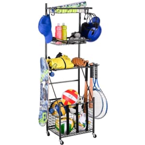 Mythinglogic 4-Tier Sports Equipment Storage Organizer for $48