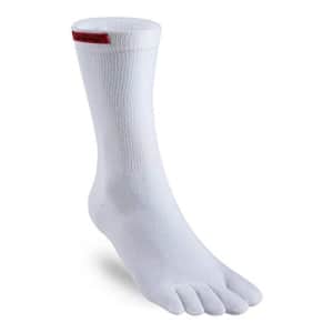injinji Sport Original Weight Crew Coolmax Socks, Small, White for $35