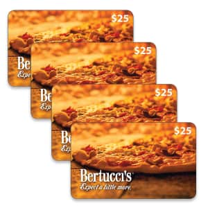 $100 in Bertucci's Gift Cards for $80 for members $100 in Bertucci's Gift Cards for $80 for members