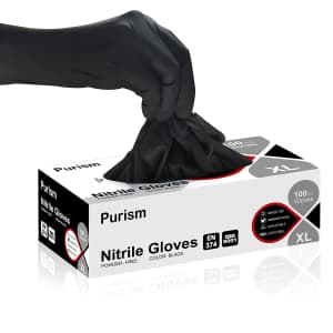 Purism Disposable Nitrile Gloves 100-Pack for $10