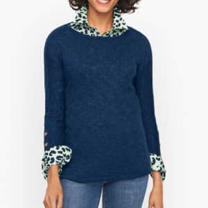 Talbots Women's Button Cuff Slub Pullover for $27 in cart Talbots Women's Button Cuff Slub Pullover for $27 in cart