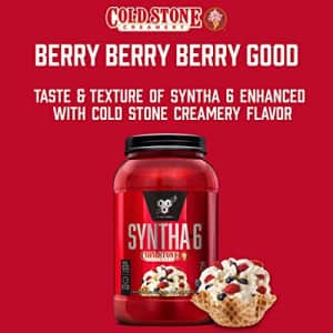 BSN Syntha-6 Whey Protein Powder, Cold Stone Creamery- Berry Berry Berry Good Flavor, Micellar for $40