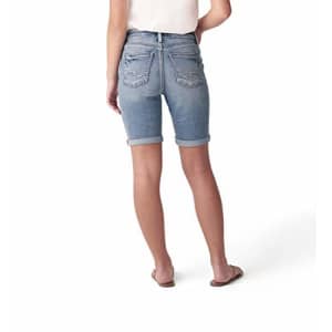 Silver Jeans Co. Women's Avery High Rise Bermuda Shorts, Indigo, 28W for $40