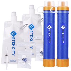 Etekcity Water Filter Straw 3-Stage Purification System 2-Pack for $28