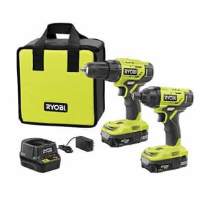 Ryobi P1817 18V ONE+ Lithium-Ion Cordless 2-Tool Combo Kit with (2) 1.5 Ah Batteries, 18-Volt for $99 Ryobi P1817 18V ONE+ Lithium-Ion Cordless 2-Tool Combo Kit with (2) 1.5 Ah Batteries, 18-Volt for $99