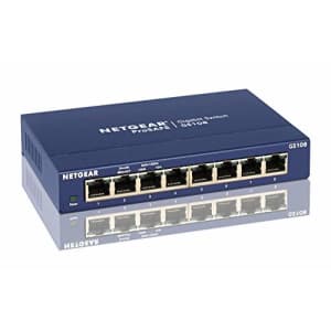 NETGEAR GS108NA ProSafe 8-Port Gigabit Ethernet Desktop Switch for $55 NETGEAR GS108NA ProSafe 8-Port Gigabit Ethernet Desktop Switch for $55