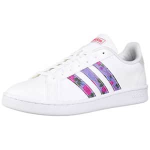 adidas Women's Grand Court Walking Shoe, White/Glow Blue/Real Pink, 7 Medium US for $56 adidas Women's Grand Court Walking Shoe, White/Glow Blue/Real Pink, 7 Medium US for $56