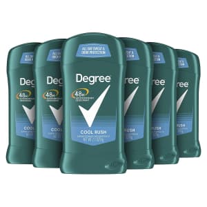 Degree Men 2.7-Oz. Original Antiperspirant Deodorant Sticks 6-Pack for $9 via Sub & Save