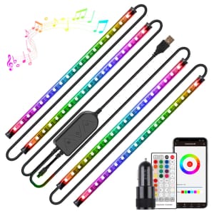 72-LED Music Sync Car LED Lights for $20 72-LED Music Sync Car LED Lights for $20