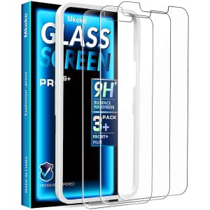 Mkeke Tempered Glass Screen Protector 3-Pack for iPhone 13/13 Pro for $2 Mkeke Tempered Glass Screen Protector 3-Pack for iPhone 13/13 Pro for $2