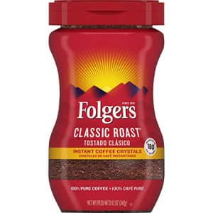Folgers Classic Roast Instant Coffee Crystals, 12 Ounces for $45