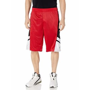 Southpole Men's Big and Tall Basic Basketball Mesh Shorts, Red, 6XB for $12 Southpole Men's Big and Tall Basic Basketball Mesh Shorts, Red, 6XB for $12