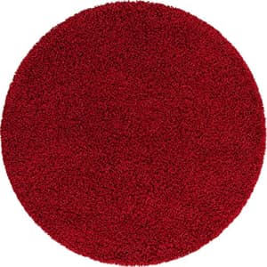 Unique Loom Solo Solid Shag Collection Area Modern Plush Rug Lush & Soft, 5' 0 x 5' 0 Round, Cherry for $51 Unique Loom Solo Solid Shag Collection Area Modern Plush Rug Lush & Soft, 5' 0 x 5' 0 Round, Cherry for $51