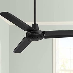 Casa Vieja 44" Plaza DC Modern Industrial 3 Blade Indoor Outdoor Ceiling Fan with Remote Control Matte Black for $150