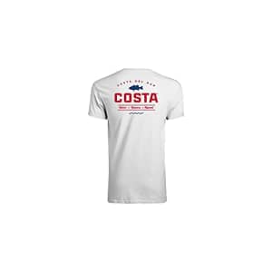 Costa Del Mar Men's Topwater Short Sleeve T Shirt, White, Large for $20