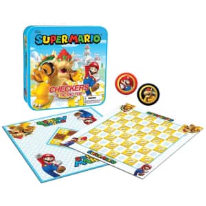 USAopoly Super Mario Checkers & Tic-Tac-Toe Collector's Game Set for $9