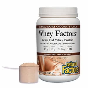 Whey Factors by Natural Factors, Grass Fed Whey Protein Concentrate, Aids Muscle Development and for $48